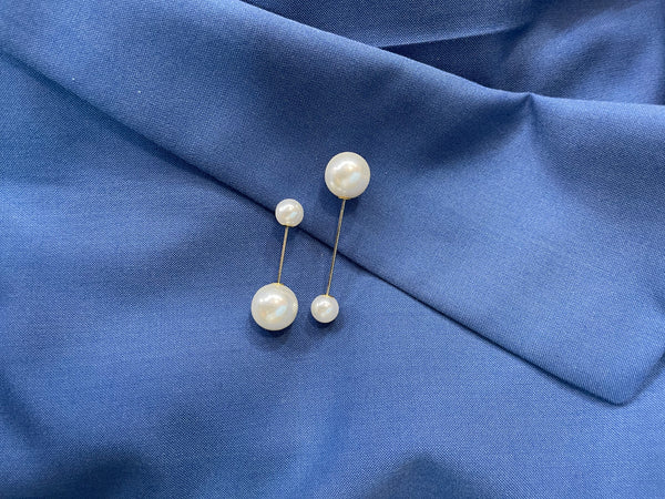 Brooch set white pearl pins