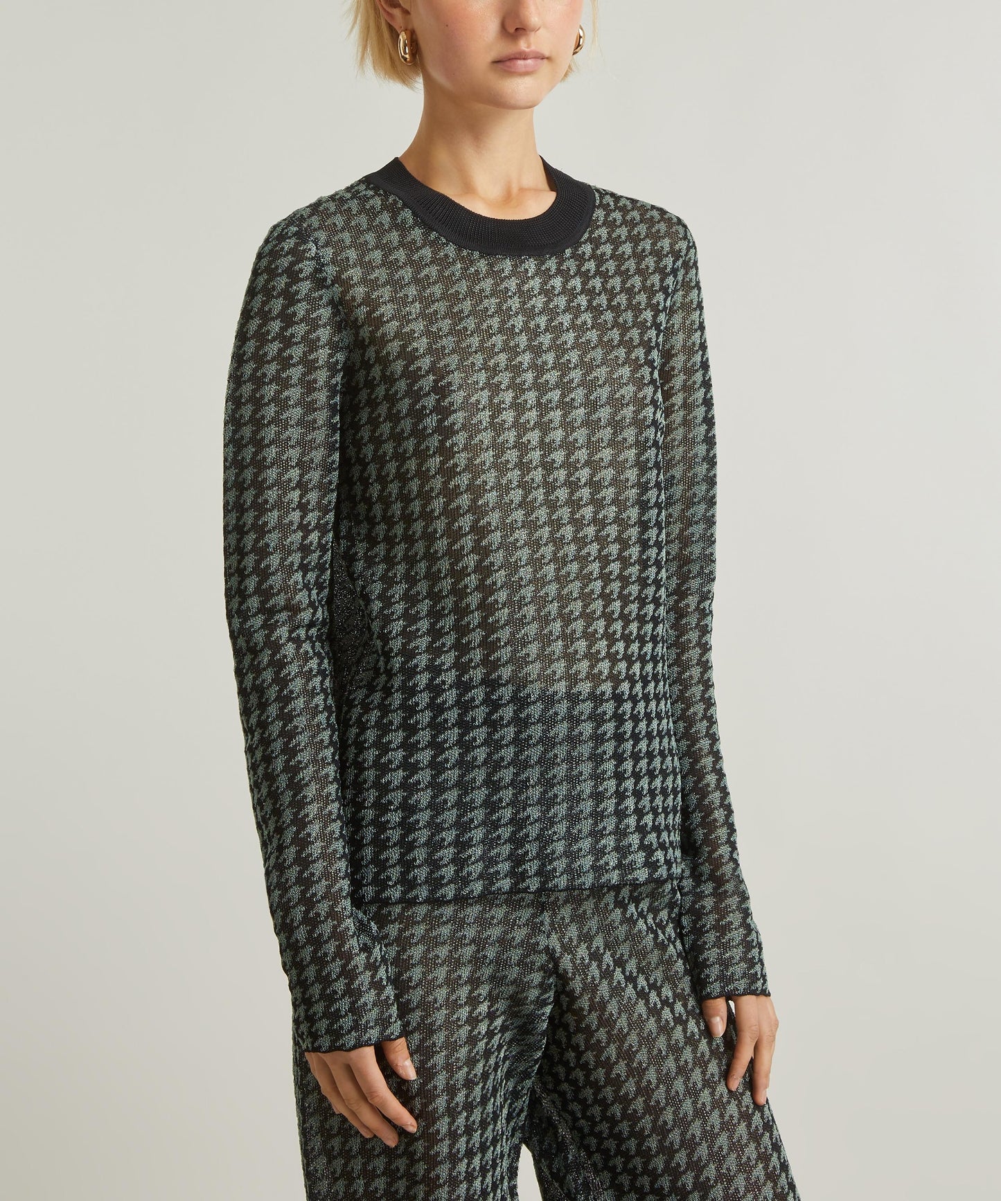 JW Anderson green check sweater
