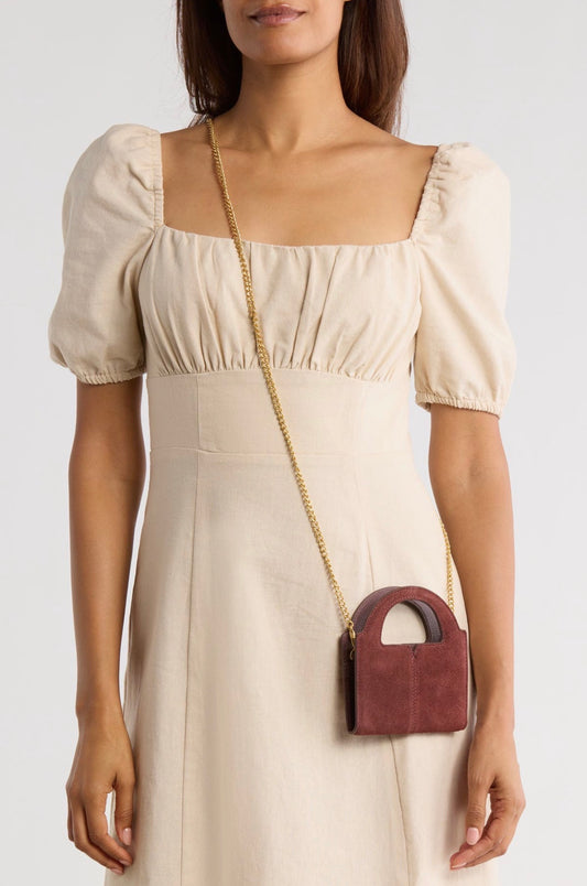 Vince Camuto burgundy micro bag