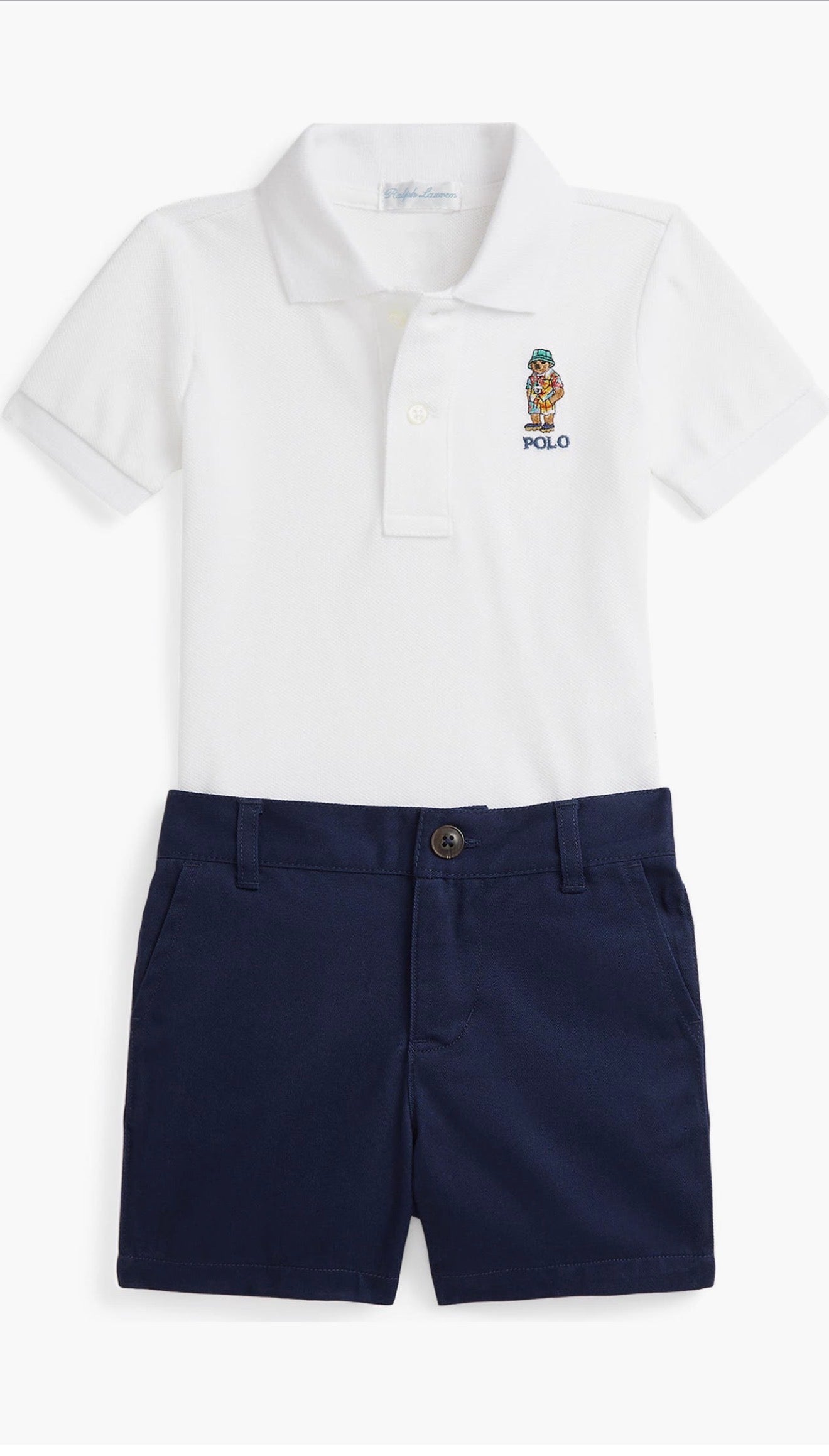 Ralph Lauren white polo shorts set