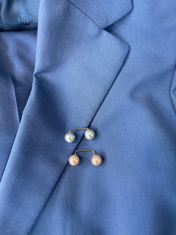 Brooch set pink blue