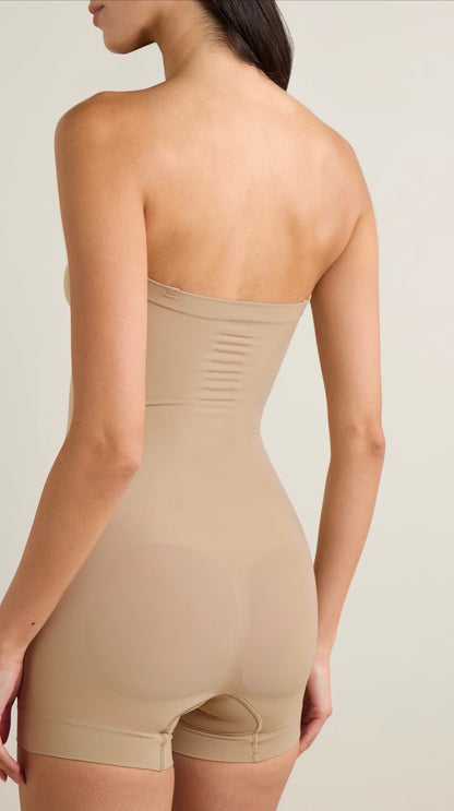 Skims beige shorts bodysuit