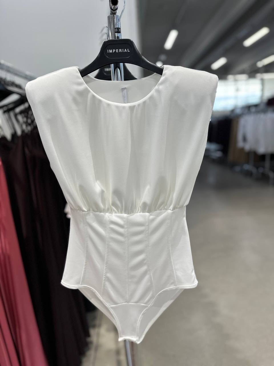 Imerial white corset bodysuit