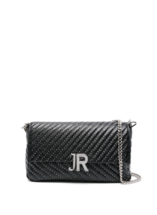 Richmond stud black shoulder bag